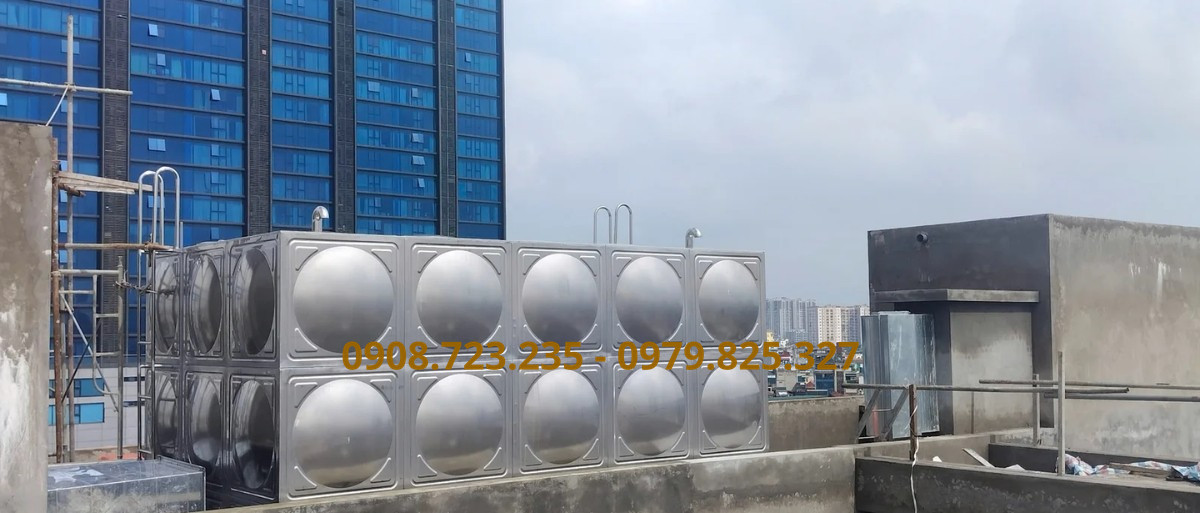 Gia công bồn inox chứa nước 12 Cac Loai Bon Inox Chua Nuoc Gia Cong